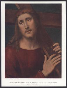 Bergamo - Accademia Carrara. Francesco Raibolini detto Francia, Cristo portacroce, dipinto ad olio.