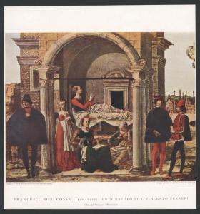 Roma - Musei Vaticani. Francesco del Cossa, un miracolo di S. Vincenzo Ferreri, dipinto ad olio.
