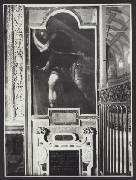 Milano - Chiesa di S. Angelo. Cappella Sansoni, Panfilo Nuvolone, particolare dell'affresco dell'intradosso.