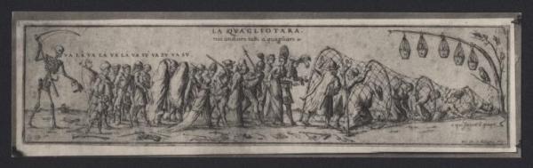 Milano - Castello Sforzesco. Civica Raccolta delle Stampe A. Bertarelli, La quagliotara, incisione su carta (Bologna 1695).