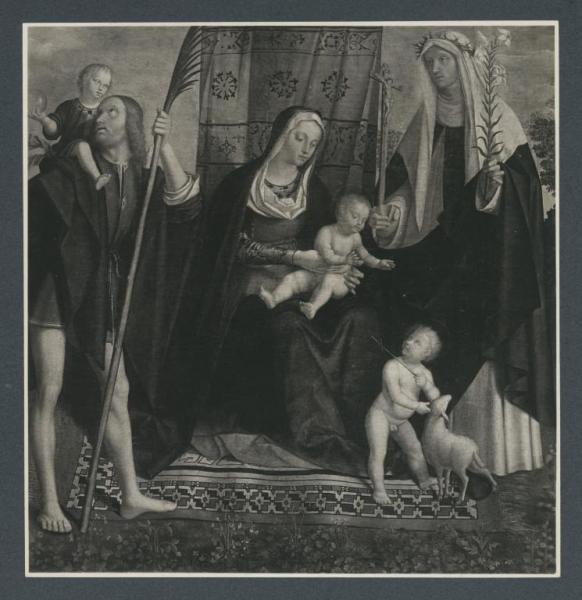 Cremona - Museo Civico. Galeazzo Campi, Madonna con Bambino e santi, olio su tavola.