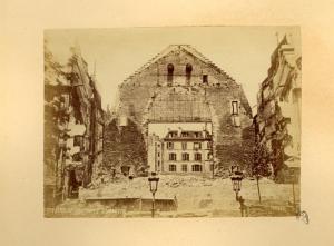 Parigi - Teatro della Porta Saint Martin - Rovine dopo gli incendi del 1871