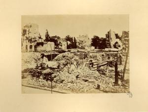 Parigi - Stazione d'Auteuil - Rovine dopo gli incendi del 1871