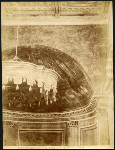 Roma - Basilica di S. Marco. Veduta parziale dei mosaici del catino dell'abside (842-44).