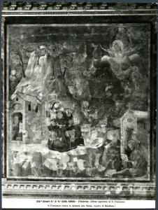 Assisi - Basilica superiore di S. Francesco. Giotto, S. Francesco riceve le stimmate, affresco.