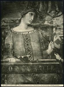 Siena - Palazzo Pubblico. Sala della Pace, Ambrogio Lorenzetti, la Concordia, particolare del Buon Governo, affresco (1338-40).