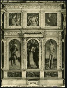Venezia - Chiesa dei Ss. Giovanni e Paolo. Giovanni Bellini, Polittico di S. Vincenzo Ferreri, olio su tavola (1465 ca.)