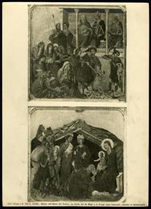 Siena - Museo dell'Opera del Duomo. Duccio da Buoninsegna, Strage degli Innocenti e Adorazione dei Magi, tempera su tavola (1308-1311).