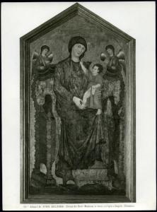 Bologna - Chiesa di Santa Maria dei Servi. Cimabue, Madonna in trono con Bambino e angeli, tempera su tavola.