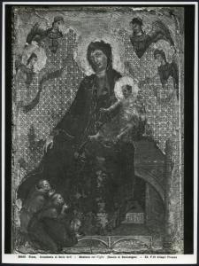 Siena - Pinacoteca Nazionale. Duccio da Buoninsegna, Madonna dei Francescani, tempera su tavola (1285 ca.).