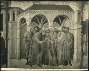 Siena - Museo dell'Opera del Duomo. Duccio da Buoninsegna, Tradimento di Giuda, particolare della facciata posteriore della Maestà, tempera su tavola (1308-1311).