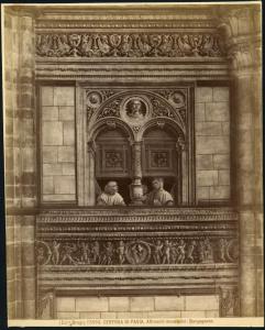 Architettura - Pittura murale - Certosa di Pavia - Chiesa della Certosa - transetto sinistro - Ambrogio Bergognone - finestra illusionistica con monaci