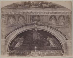 Decorazione musiva - Agnello mistico fra i sette candelabri - Roma - Chiesa dei SS. Cosma e Damiano - Arco trionfale