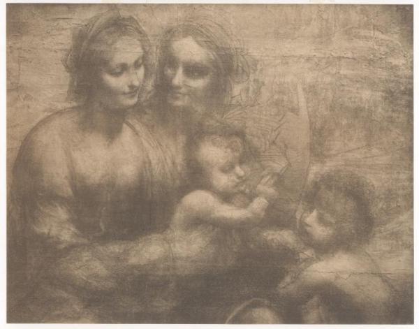 Disegno - Sant'Anna, la Madonna, il Bambino e San Giovannino - Leonardo Da Vinci - Londra - National Gallery