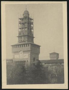 Milano - Castello Sforzesco - Torre Umberto I detta del Filarete, torre di Bona di Savoia - Cantiere