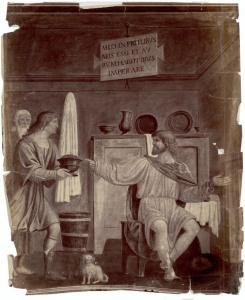 Dipinto murale - Manio Curio Dentato rifiuta i doni dei Sanniti - Bernardino Luini - Paris - Musée du Louvre
