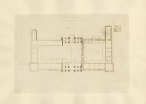 Disegno - Progetto di restauro del Castello Sforzesco di Milano - Pianta - Angelo Colla