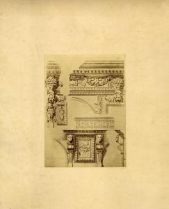 Disegno di architettura - Palazzo Marino a Milano - Rilievo della decorazione scultorea della corte interna