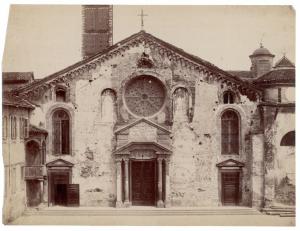 Milano - Basilica di Sant'Eustorgio - Facciata prima dei restauri