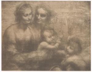 Disegno - Sant'Anna, la Madonna, il Bambino e San Giovannino - Leonardo Da Vinci - Londra - National Gallery