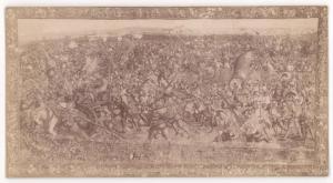 Arazzo - Le truppe di Carlo V assaltano le artiglierie francesi - Arazzeria fiamminga (XVI secolo) - Napoli - Museo di Capodimonte