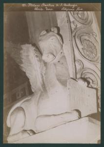 Scultura - Toro alato, simbolo di S. Luca - Milano - Basilica di Sant'Ambrogio - Abside