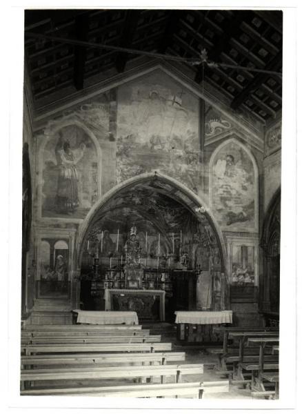 Castel Lambro - Chiesa parrocchiale - Interno con affreschi di Widolenghi da Marzano (1463)