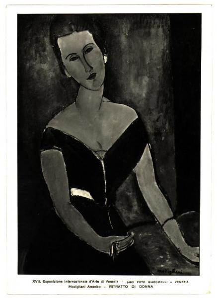 Venezia - XVII Esposizione Internazionale d'Arte - A. Modigliani, Ritratto di donna, dipinto