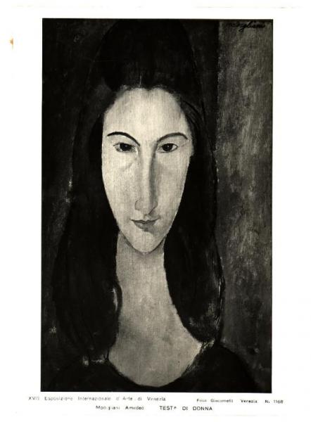 Venezia - XVIII Esposizione Internazionale d'Arte - A. Modigliani, Testa di donna, dipinto