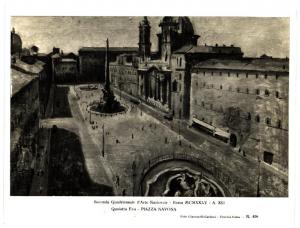Roma - Seconda Quadriennale d'Arte Nazionale - Eva Quaiotto, Piazza Navona, dipinto su tela