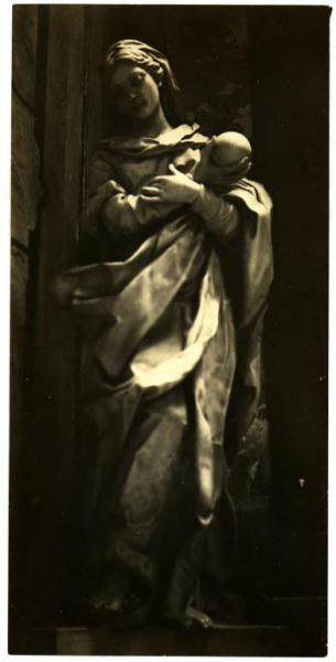 Lovere - Duomo - Alessandro Calegari, statua femminile, scultura in marmo