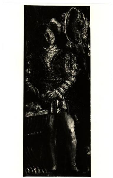 Ritratto maschile in costume d'epoca con pappagallo, olio
