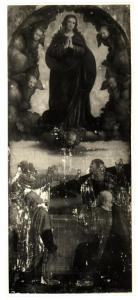 Dipinto - Pala di Bobbio - Particolare dell'Assunzione della Vergine, Angeli e Santi - Bernardino Luini - Bobbio - Cattedrale