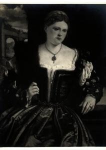 Vienna - Museo storico-artistico - Moretto da Brescia, ritratto femminile, olio su tela
