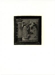 Raccolta privata - Scuola lombarda, scena biblica, lettera miniata "U" (?) (sec - XVI)