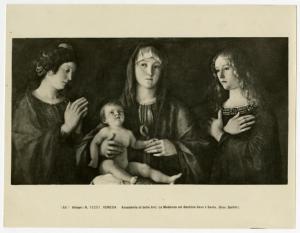 Venezia - Accademia di Belle Arti - Giovanni Bellini, Madonna con Bambino e Sante, olio su tavola