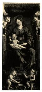Macrino d'Alba, Madonna in trono con Bambino e angeli, olio su tavola (1496)