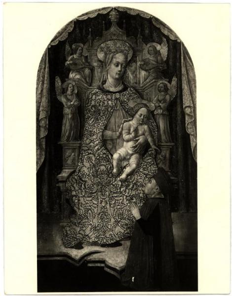 Cremona - Museo Civico - Sala II, Benedetto Bembo, Madonna in trono con Bambino, olio su tavola