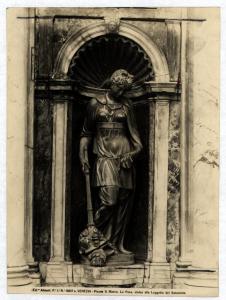 Venezia - Piazza S. Marco - Loggetta di S. Marco, Sansovino, la Pace, statua in bronzo