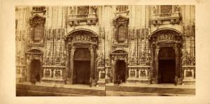 Milano - Duomo - Facciata - Portale centrale e portale laterale sinistro
