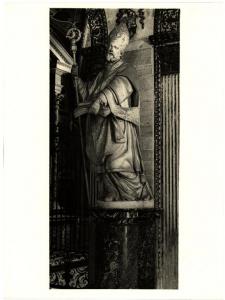 Pavia - Certosa - Navata laterale, Tommaso Orsolino, statua di S. Ambrogio