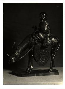 Milano (?) - Raccolta Avv. Gennaro Melzi - Laotsè a cavallo, scultura cinese in metallo