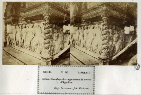 Sarcofago - Sarcofago detto di Ippolito e Fedra - Agrigento - Museo Diocesano (?)