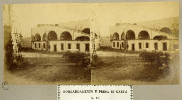 Spedizione dei Mille - Assedio di Gaeta - Casa matta abitata dal re Francesco II durante i bombardamenti