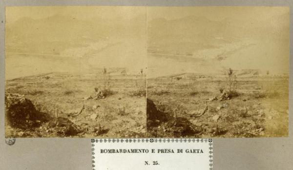 Spedizione dei Mille - Assedio di Gaeta - Soldati dell'esercito borbonico uccisi e feriti