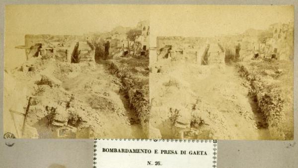 Spedizione dei Mille - Assedio di Gaeta - Polveriera S. Antonio - Resti dell'esplosione