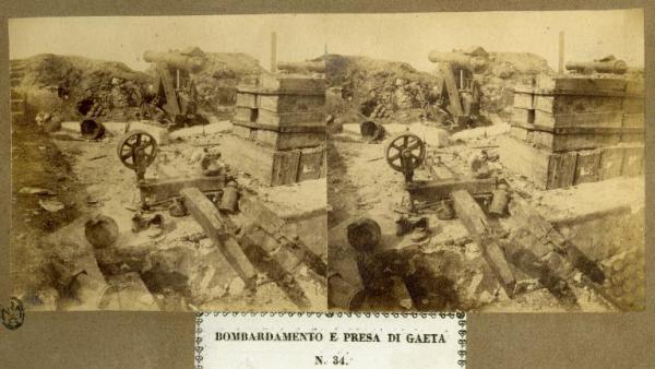Spedizione dei Mille - Assedio di Gaeta - Postazioni di bombardamento - Resti della batteria sant'Antonio