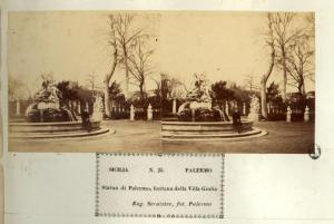 Palermo - Villa Giulia - Giardino - Fontana - Statua di Palermo