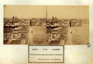 Palermo - Piazza Indipendenza e corso Vittorio Emanuele già asse del Cassaro
