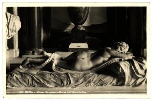 Roma - Museo Borghese - Ermafrodito dormiente, statua in marmo (CLXXII)